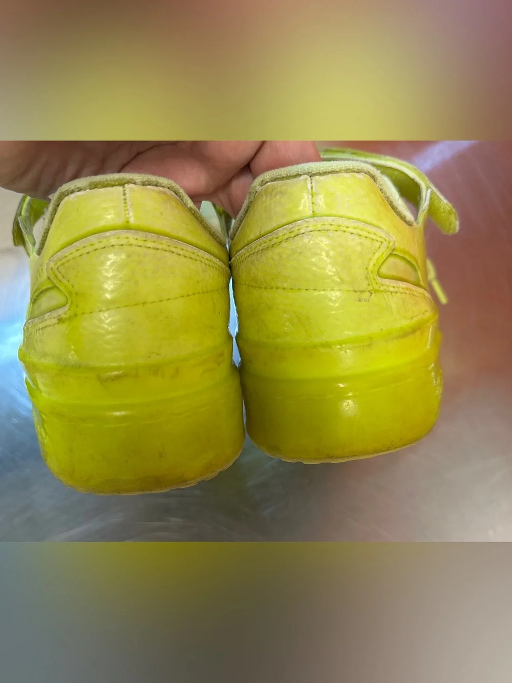 Adidas Jeremy Scott Forum Low Dipped Solar Yellow Volt GZ8817 Men's Size 10.5